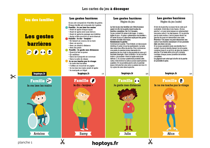 jeu des familles gestes barrières