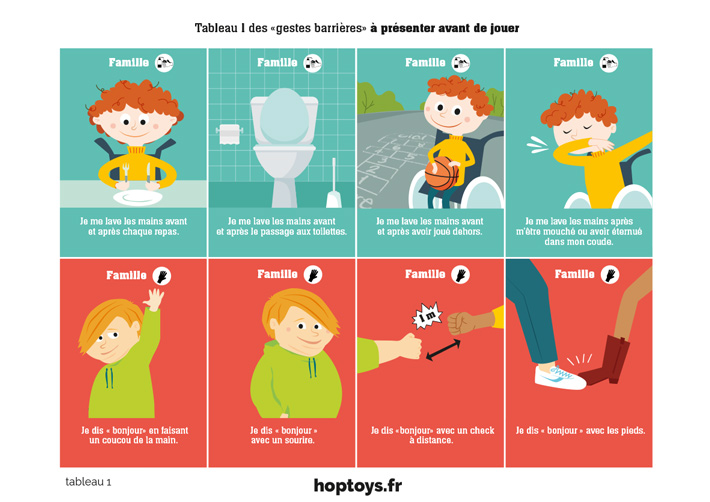 jeu des familles gestes barrières